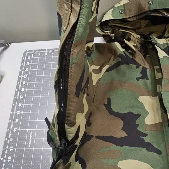 Parka Cold Weather M81 Camouflage Large Long USGI Military Rain Coat Jacket Army - Picture 5 of 16